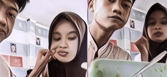 Dua Siswa Pamer Kemesraan di Kelas, Warganet: Wisata Masa Depan