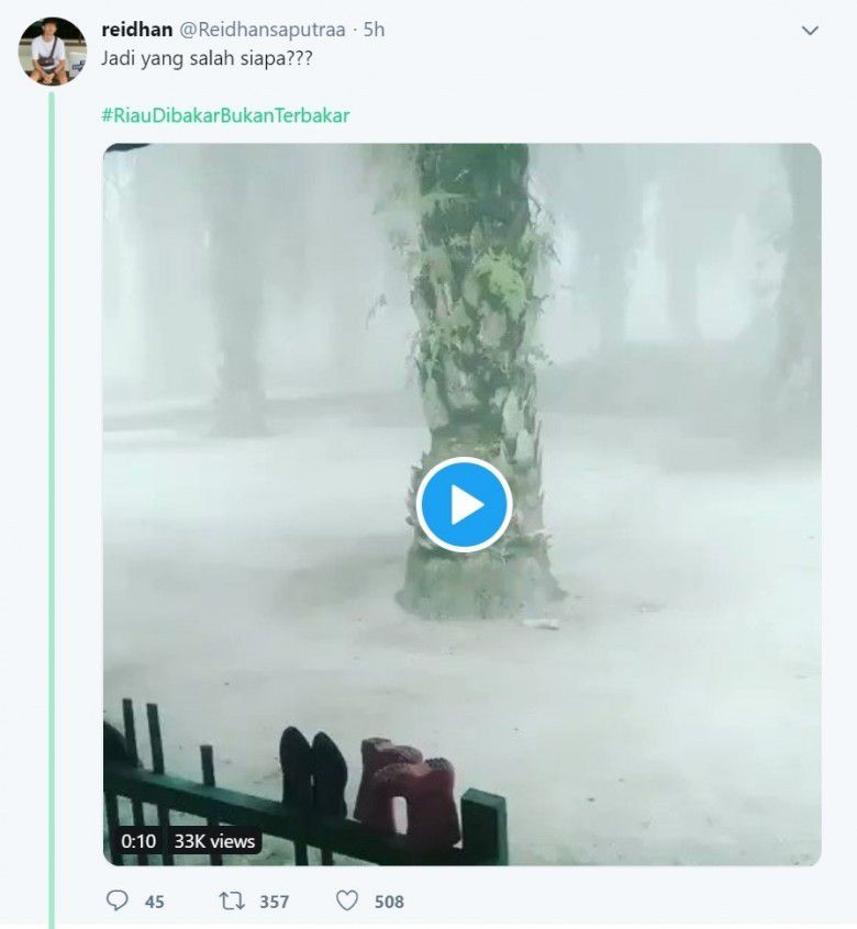 4. Video kabut asap Riau parah