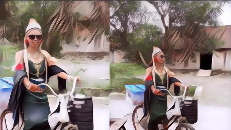 Pedagang Gorengan Ini Viral Karena Pakai Kostum yang Bikin Ngakak