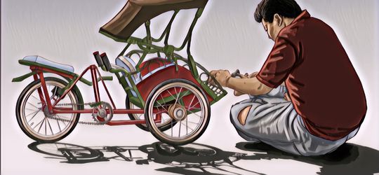 Ojek Online Makin Marak, Begini Nasib Tukang Becak Sekarang