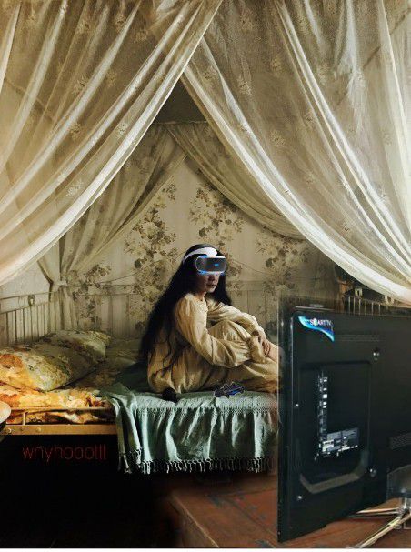 1. Saking magernya di tempat tidur, si Ibu malah jadi gamers