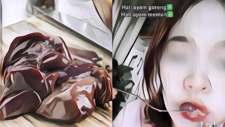 Hiii! Punya Hobi Aneh Makan Hati Ayam Mentah, Wanita Cantik Ini Didesak Periksa Kesehatan