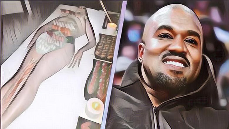 Bikin Kontroversi, Kanye West Sajikan Menu Sushi di Atas Tubuh Wanita Telanjang