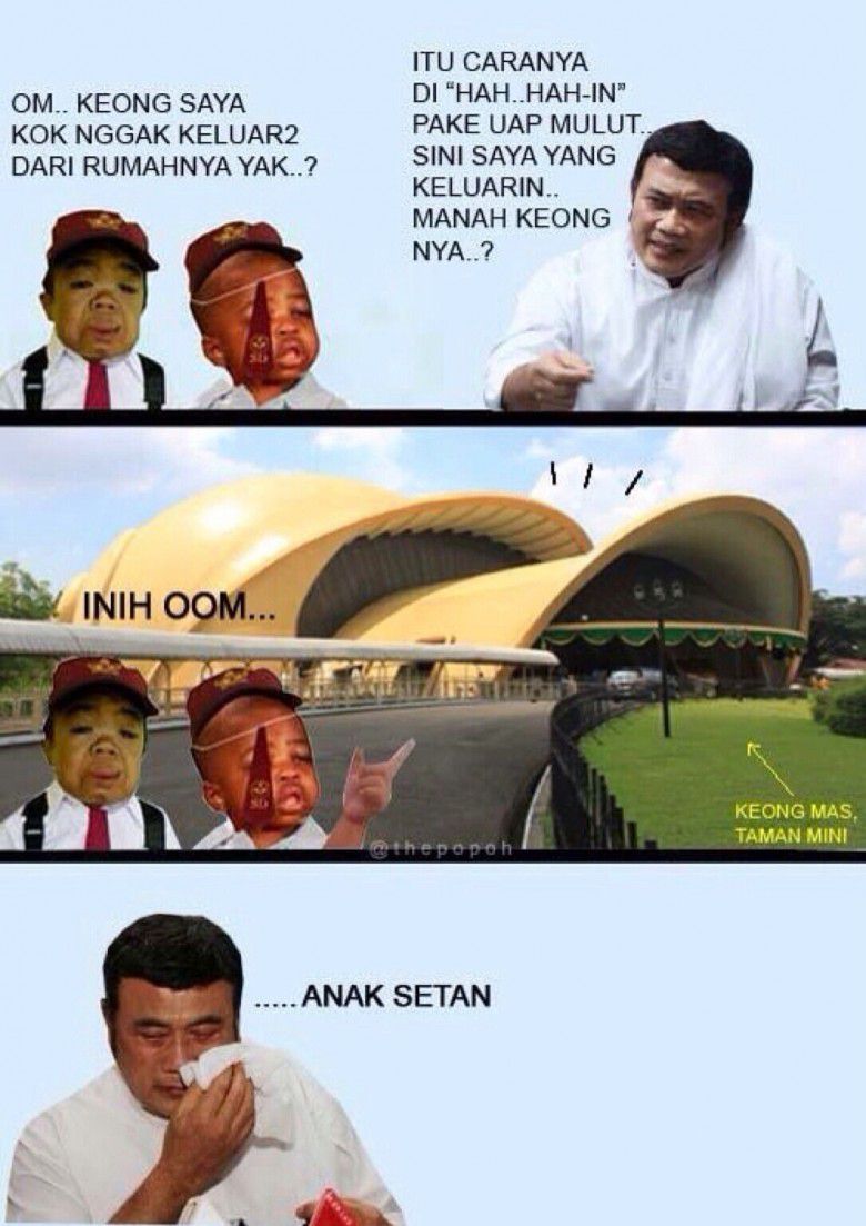 Kasihan banget Bang Rhoma. Tega-teganya para bocil itu...