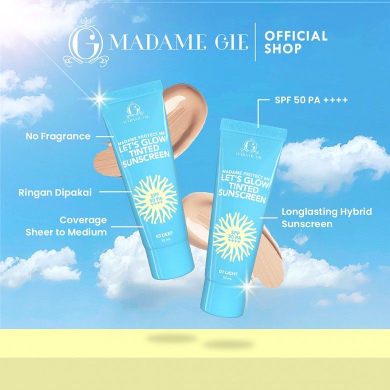 3.  Madame Gie Madame Protect Me Let's Glow Tinted Sunscreen SPF 50 PA++++