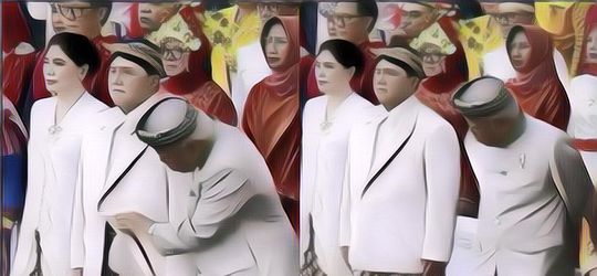 Viral di Medsos! Ini Ternyata Obrolan Menteri Basuki Saat Iseng Ngecek Baju Erick Tohir di Upacara HUT RI di Istana Negara