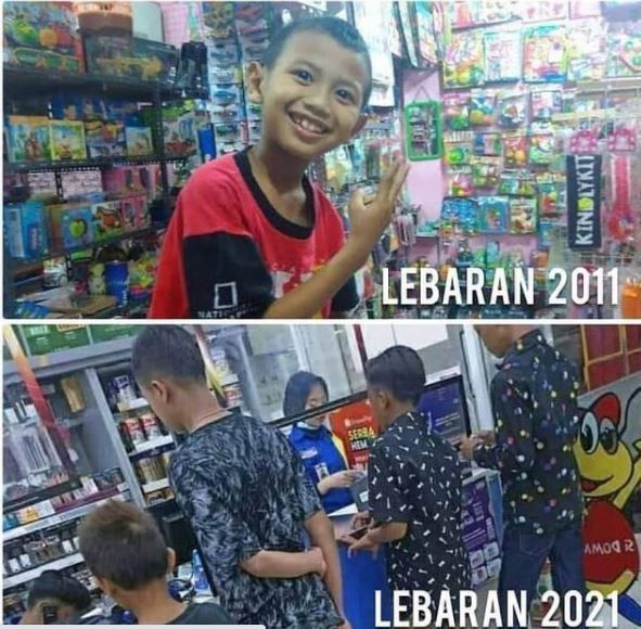 1. Ini sih baru ramai akhir-akhir ini, anak-anak pada antri di alfamart buat beli voucher game. Kalo kamu dulu THRnya buat apa hayo?