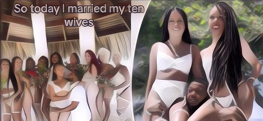 Di Luar Nalar! Tukang Pijat Ini Nikahi 10 Wanita Sekaligus, Gelar Prosesi Pernikahan Di Pantai Pakai Lingerie