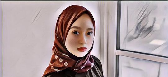 Cara Memakai Kerudung Segi Empat untuk Wajah Bulat, Catet Tuh!