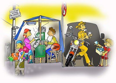 1. Pedagang kaki lima