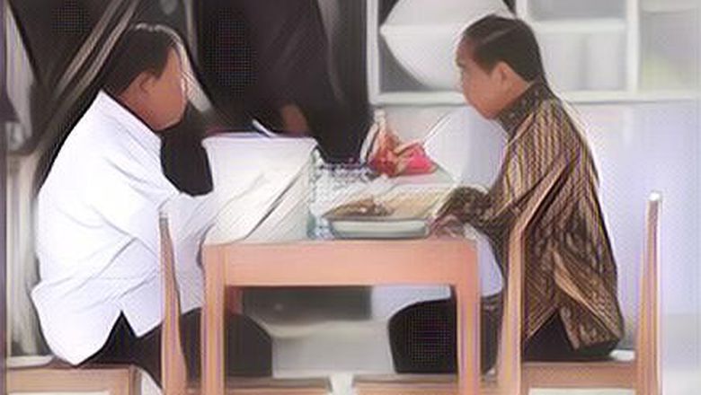 Tukang Bakso di Magelang Ini Kaget Saat Jokowi dan Prabowo Makan di Warungnya