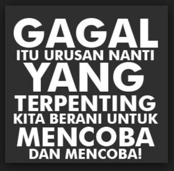 Kecewa bukan berarti membuatmu berhenti buat mencoba, lho.