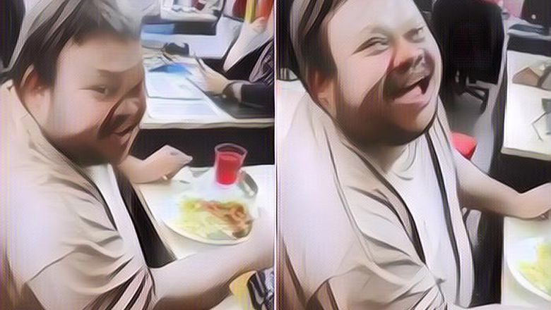 Bikin Netizen Nangis, Difabel Makan dengan Lahap dan Bahagia