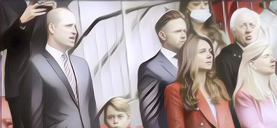 Potret Kece Pangeran George Saksikan Laga EURO 2020 Inggris VS Jerman