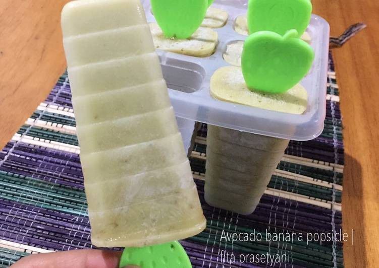 Avocado banana popsicle