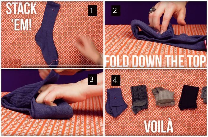 3. Melipat kaos kaki