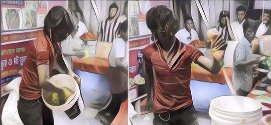 Viral Pedagang di India Mengaduk Minuman di Dalam Ember Bekas Cat