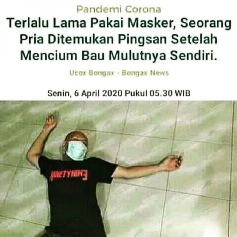 Selain melindungi dari penyakit, masker juga berfungsi untuk menunjukkan kebenaran tentang dirimu.