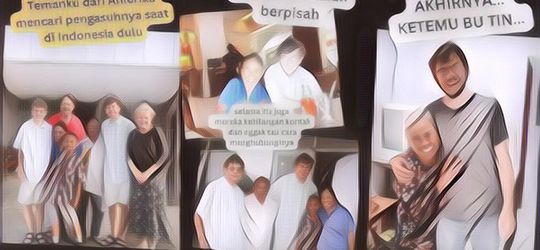 Viral Bule Asal Amerika Ini Mencari Pengasuh Kecilnya Dulu di Jombang, Endingnya Bikin Terharu