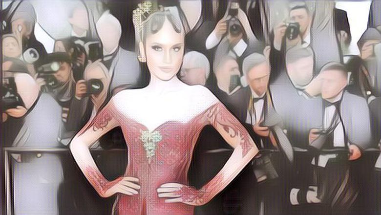 Tampil di Red Carpet Festival Film Cannes, Cinta Laura Kenakan Kebaya Khas Indonesia