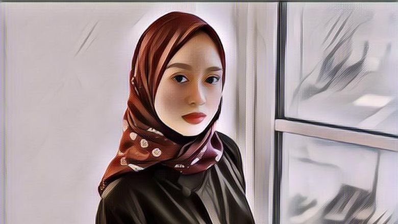 Cara Memakai Kerudung Segi Empat untuk Wajah Bulat, Catet Tuh!