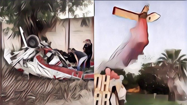 Merinding! Terekam Detik-Detik Sayap Pesawat Patah Saat Atraksi Di Pesta Gender Reveal, Pilot Tewas