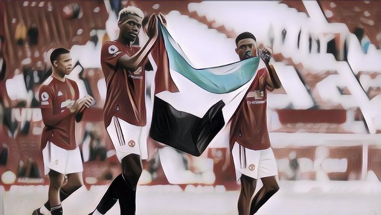 Tunjukkan Solidaritas, Paul Pogba Ikut Kibarkan Bendera Palestina di Lapangan