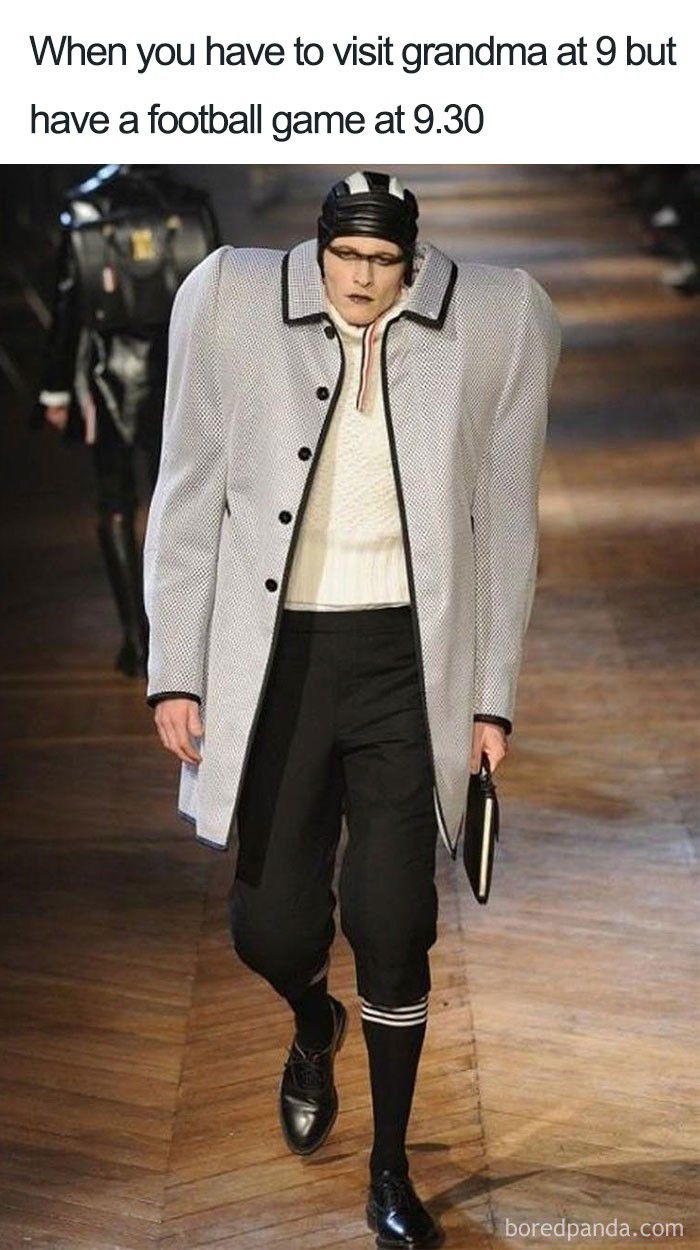 Fashion pemain American Footbal di catwalk~