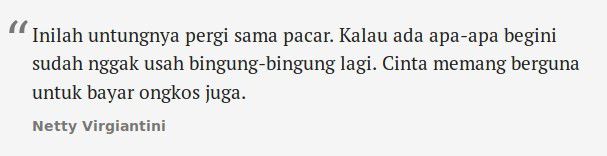Kurang lebih, gini lho kegunaan pacar. Jomblo susah paham pastinya~