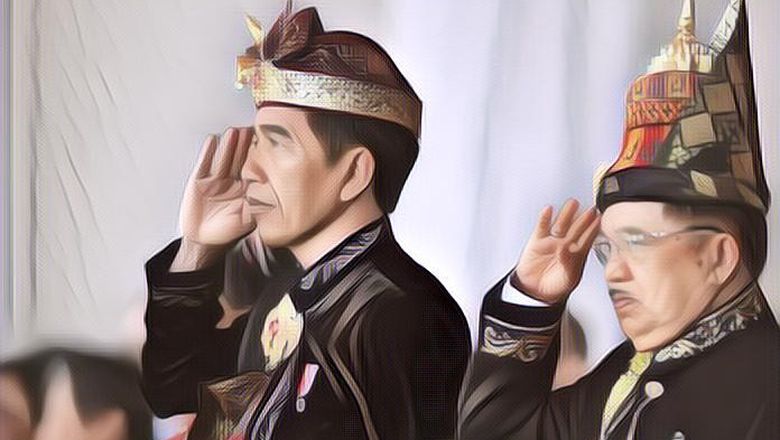 Presiden Jokowi Pakai Baju Adat Kalimantan Timur Saat Hadiri HUT RI di IKN