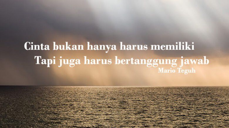 Jangan sampai kamu hidup tanpa cinta, ya.