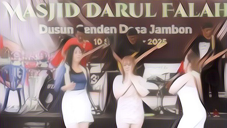 Heboh Ada Acara Peresmian Masjid Tapi Mengundang Biduan, Ternyata Banner yang Dipakai Salah