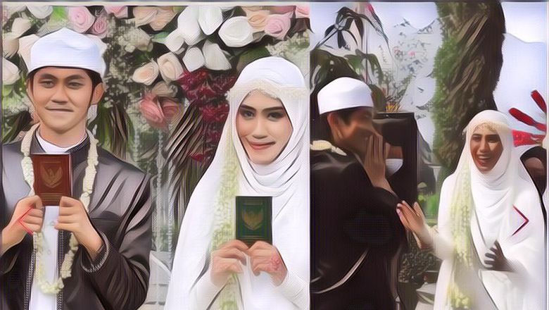 5 Foto Pernikahan Ustadz YouTuber yang Malu-Malu Saat Disuruh Pegangan Tangan, Duh Bikin Para Jomblo Sirik Aja!