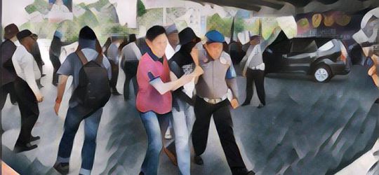 Demo Hardiknas di Makassar Diakhiri dengan Kericuhan