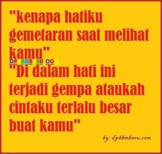 Sa ae nih buat gombalan ke dia.