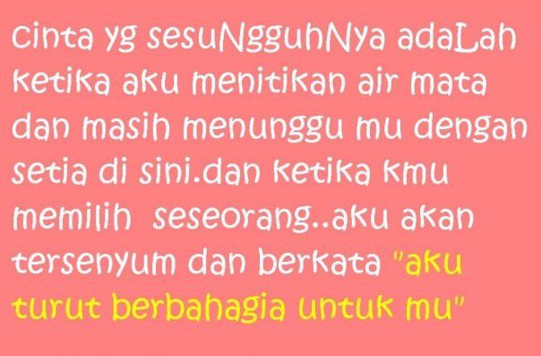 Konon, inilah tanda dari cinta yang sesungguhnya.