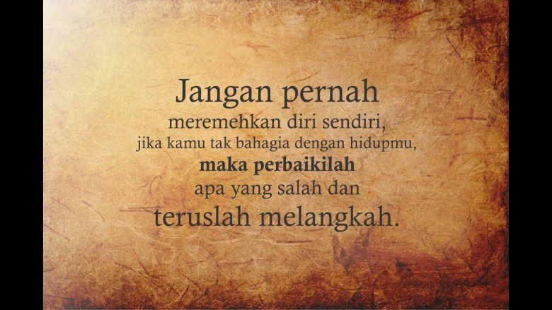 Rendah hati itu perlu. Asal jangan jatuh jadi rendah diri!