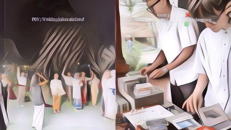 Viral Wedding Gen Z Bergaya Kalcer, Tamu Pakai Batik Sambil dengan Musik dari Kaset