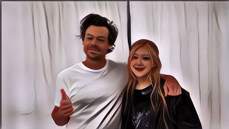 Rosé BLACKPINK Berpose Bersama Harry Style Usai Konser "Love On Tour" di Seoul