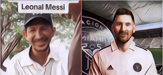 Viral Pedagang Cilok Ini Wajahnya Mirip Lionel Messi!