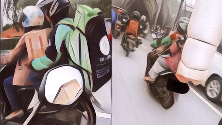 Ada-Ada Aja! 10 Potret Ojek Online yang Mengirim Macam-Macam Barang Permintaan Pelanggan, Semua Dilakukan Demi Pekerjaan