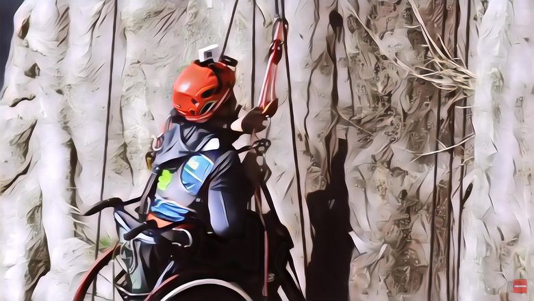 Pria Disabilitas Panjat Gedung Pencakar Langit Dengan Kursi Roda, Alasannya Bikin Trenyuh