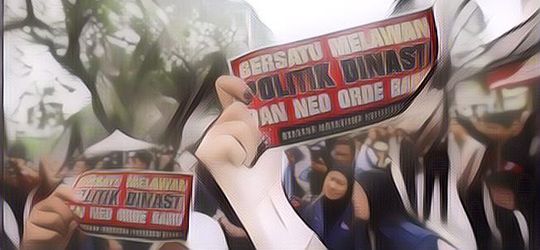 Serukan Pemilu Demokratis, Mahasiswa Yogyakarta Gelar Aksi Tolak Politik Dinasti