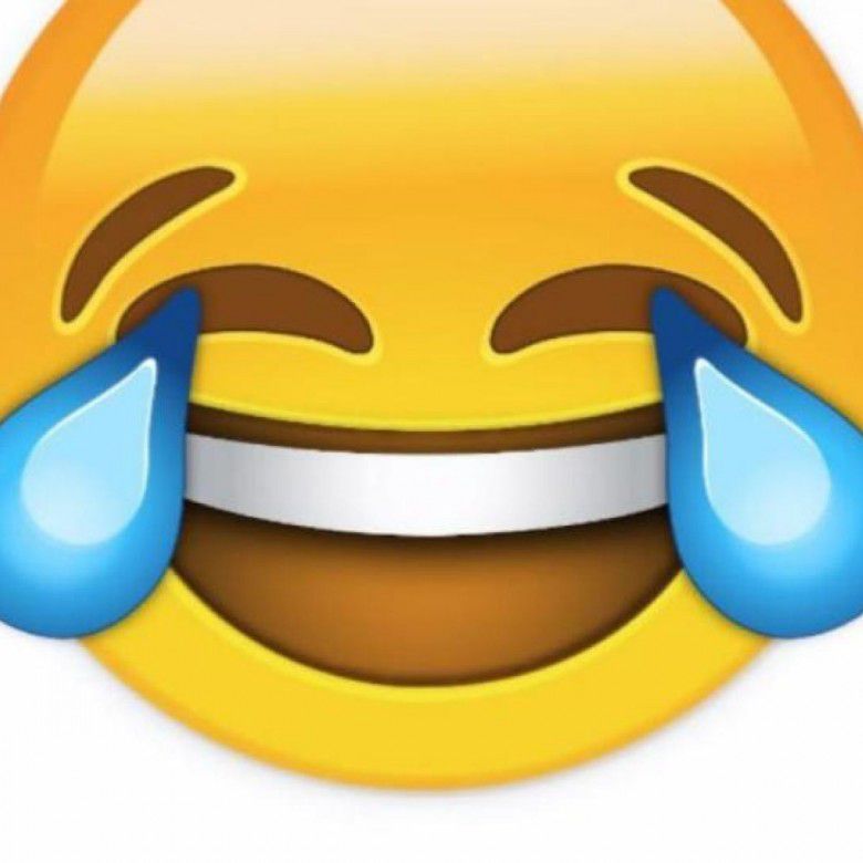 5. Emoji tertawa hingga mengeluarkan air mata