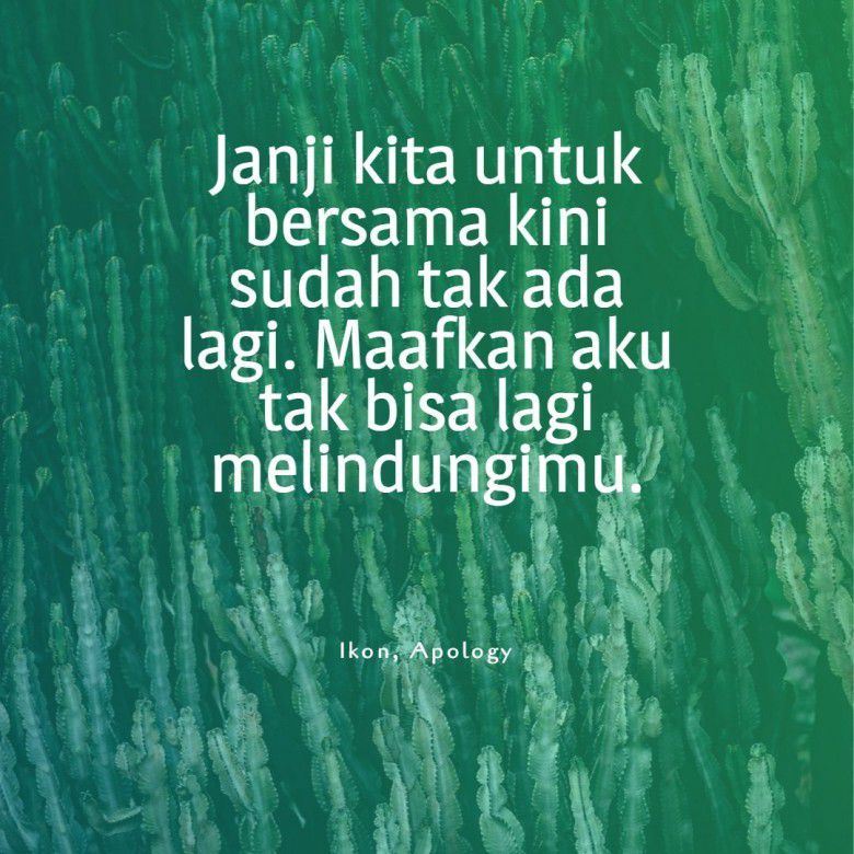 Tentang janji yang dulu kita ucapkan, lalu hilang ditelan kenyataan.