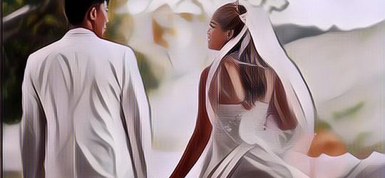 Heboh Ada Pengantin Kebanjiran Saat Nikah, Pakai Gaun Nikah Naik Sampan