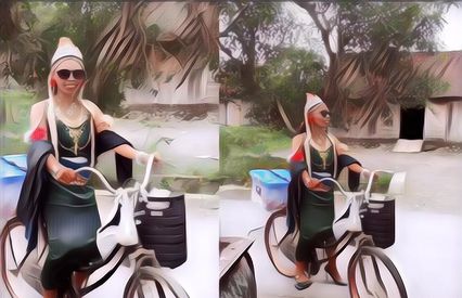 Pedagang Gorengan Ini Viral Karena Pakai Kostum yang Bikin Ngakak