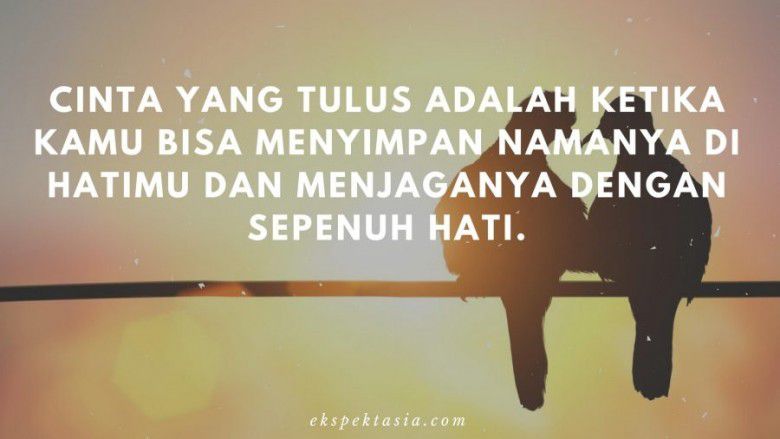 Cinta yang tulus adalah...