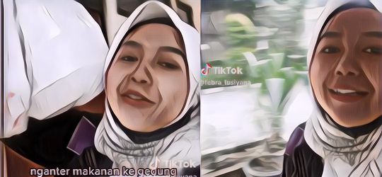 Ngena Banget! Wanita Ini Rekam Dirinya Datang ke Kampus Lama, Ternyata untuk Antar Makanan Bukan Reuni