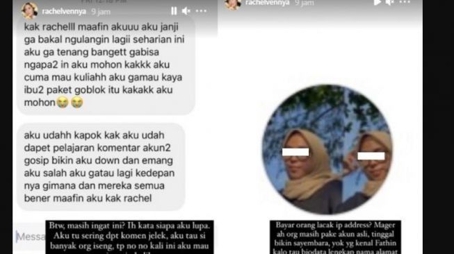 2. Rachel Juga Bagikan Foto Haters